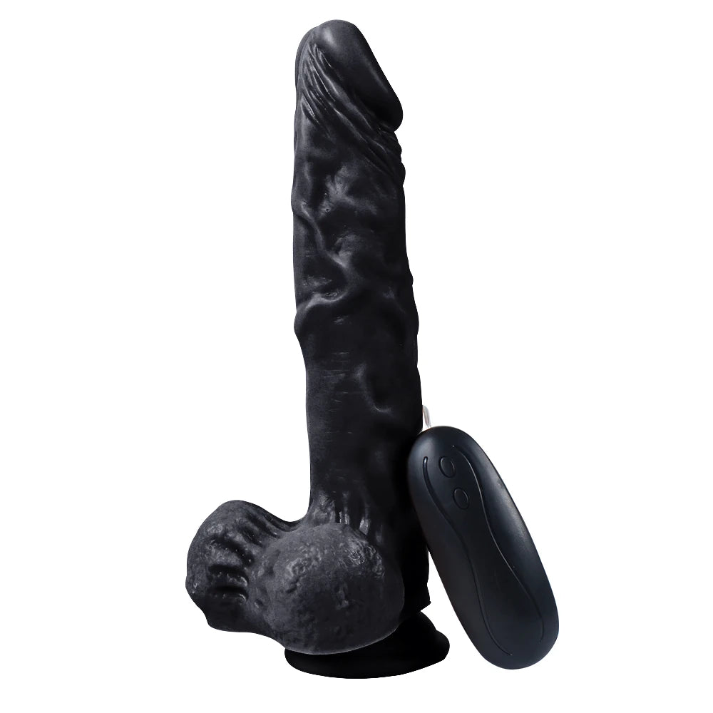 Xise Dildo Series Victory Hero 24 cm Titreşimli Realistik Penis XS-WBC10005-Black