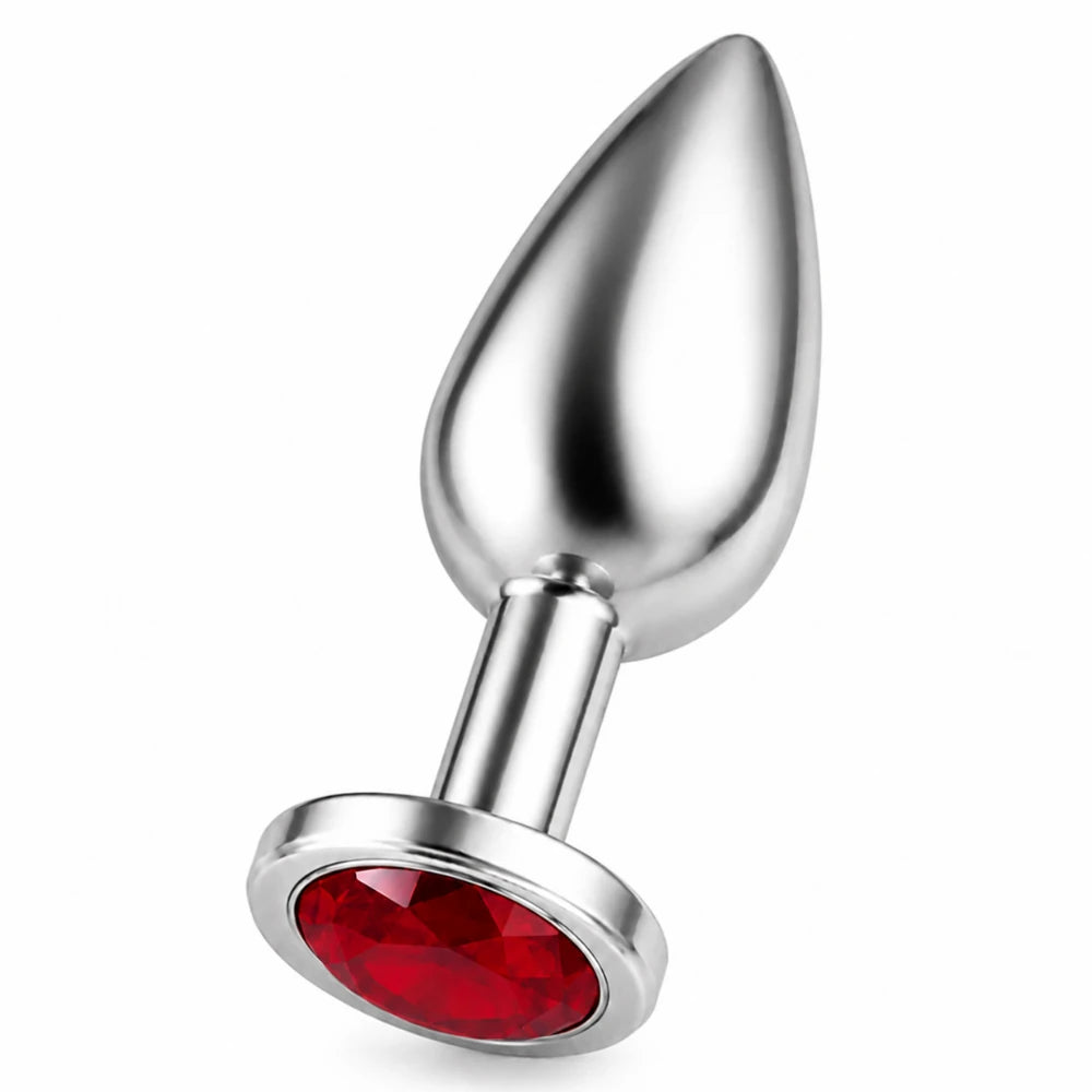 Frowzer Anal Fantasy Luxury Diamond Red Taşlı Çelik Metal Anal Plug – Medium