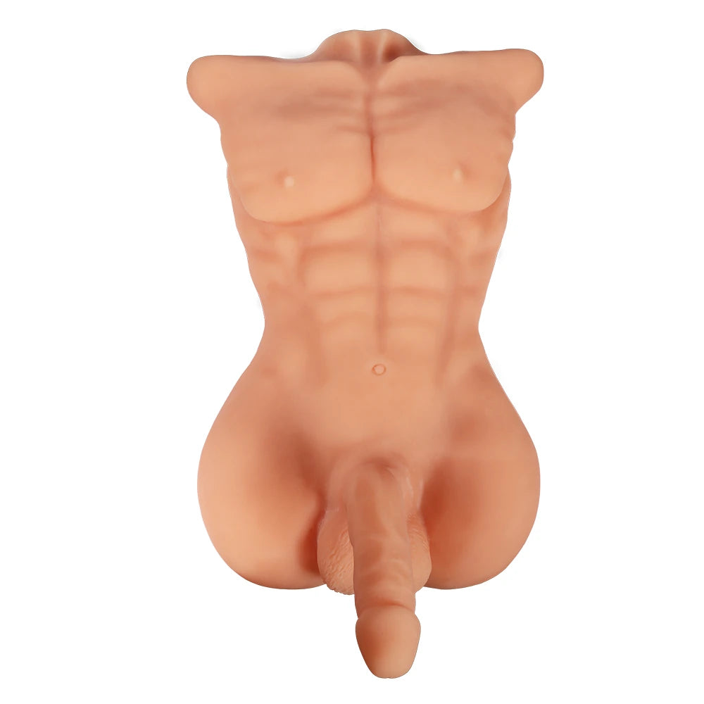 Xise Daniel Yarım Vücut Realistik Penisli Erkek Masturbator XS-MA30008-Flesh