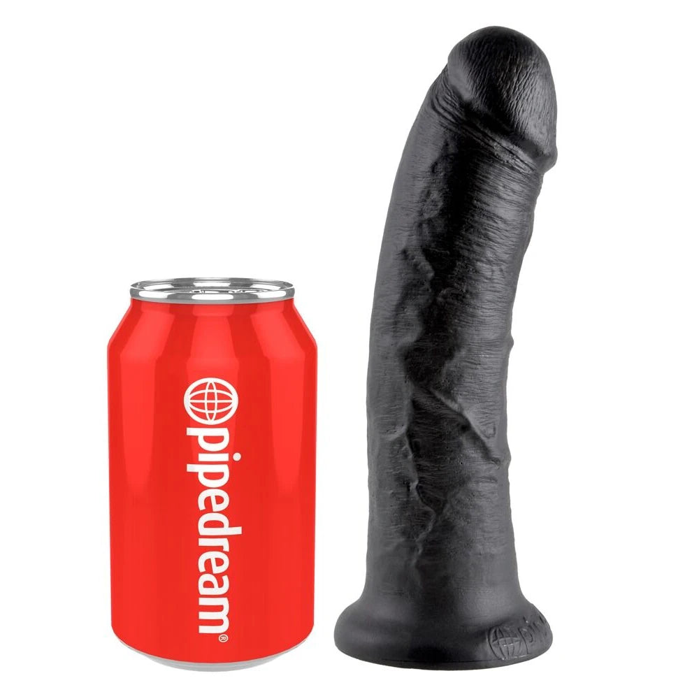 Pipedream King Cock 8'' Testissiz Realistik Amerikan Dildo-Black