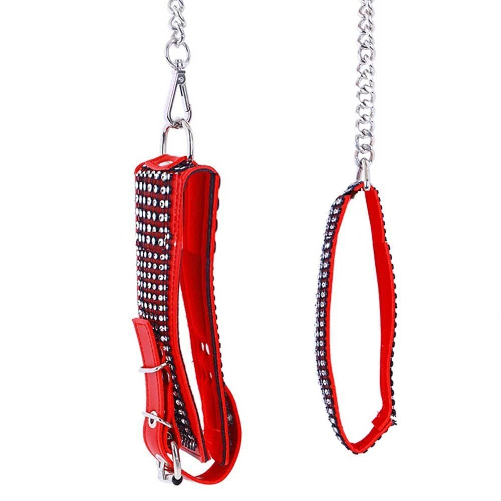 Frowzer Fetish Fantasy Series Diamond Collar Taşlı Fetiş Tasma-Kırmızıer