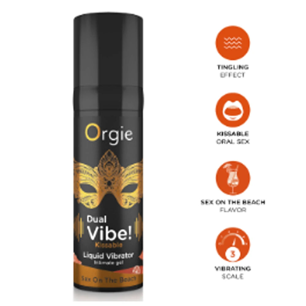 Orgie Dual Vibe Kissable Liquid Vibrator İntimate Gel 15 Ml.