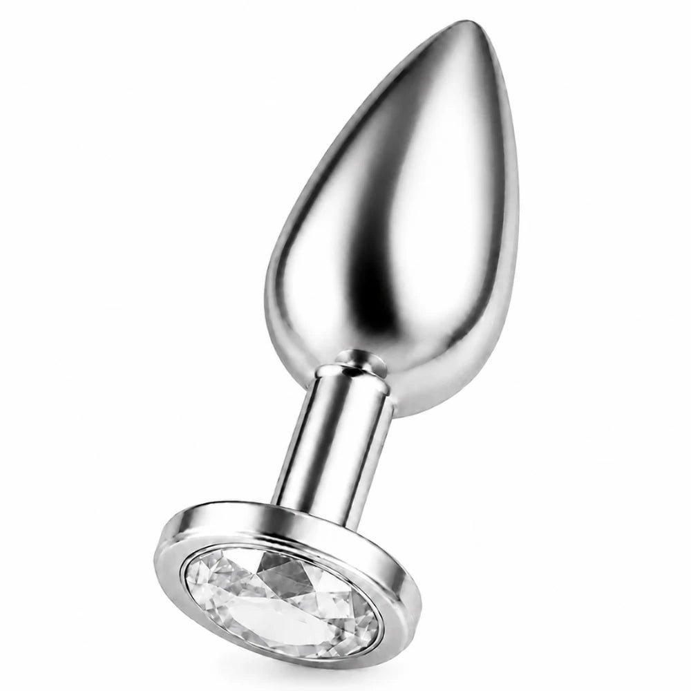 Frowzer Anal Fantasy Luxury Diamond White Taşlı Çelik Metal Anal Plug – Large