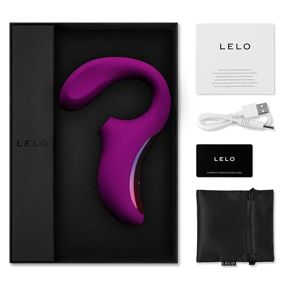 Lelo Enigma Dual Stimulation Sonic Massager Deep Rose Çift İşlevli Vibratör