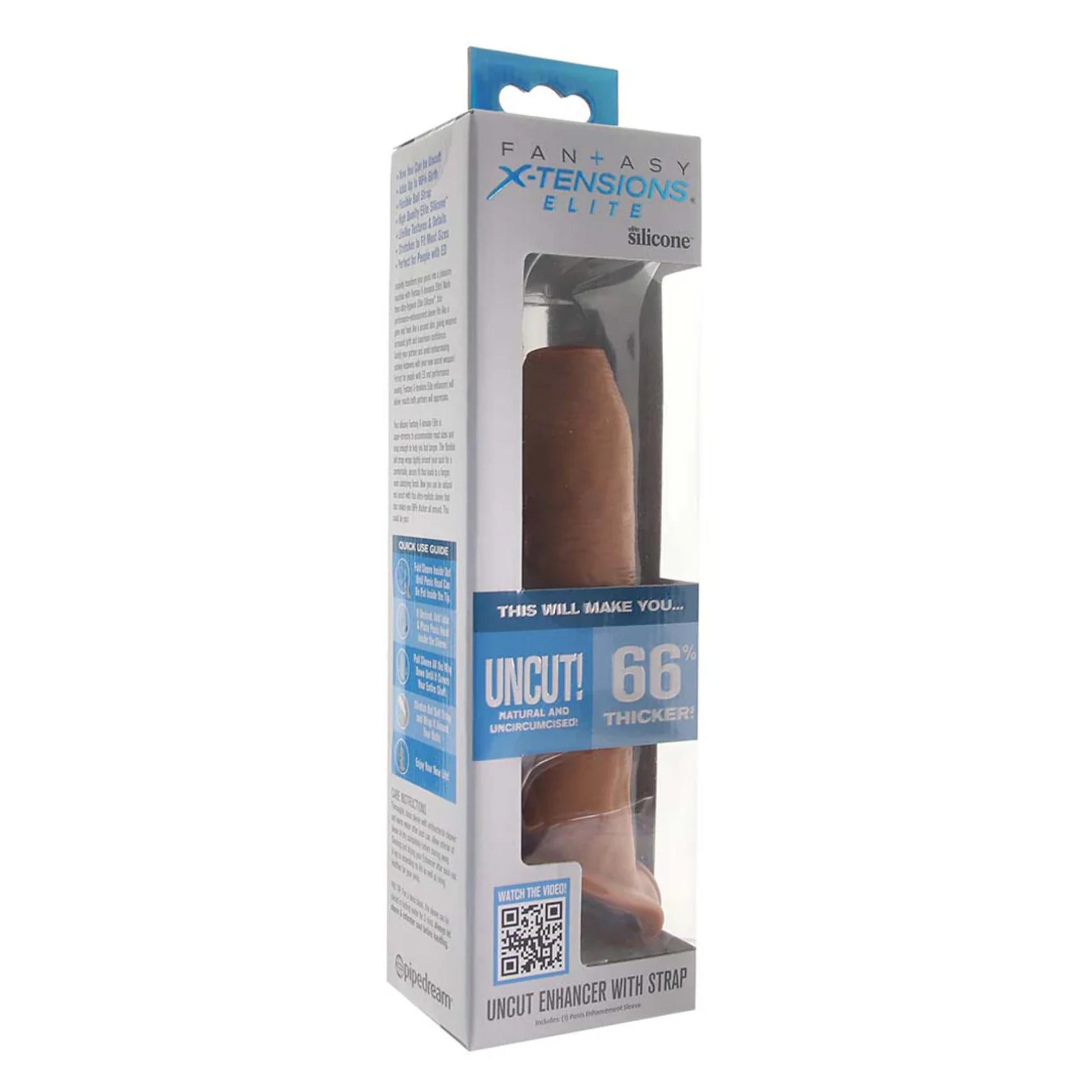 Pipedream Fetish Fantasy X-Tensions Uncut Penis Sleeve Testis Destekli Amerikan Penis Kılıfı