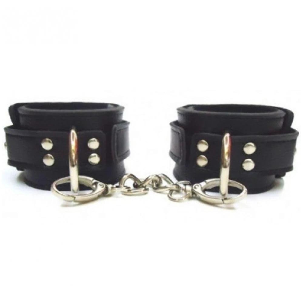 Frowzer Fetish Love Game Leather Hand Cuffs Deri Kelepçe-Siyah