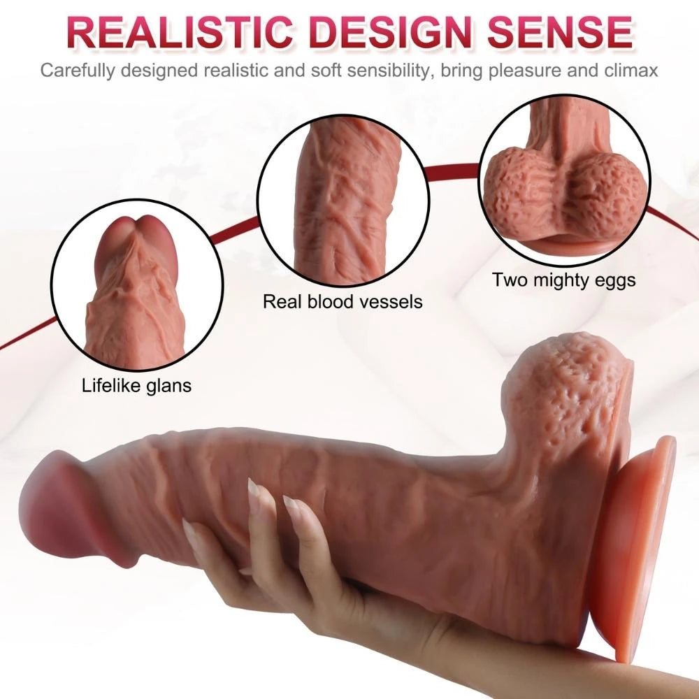 Xise Leilong Dual Layered 32.5 cm Büyük Realistik Penis XS-WBD10074-L