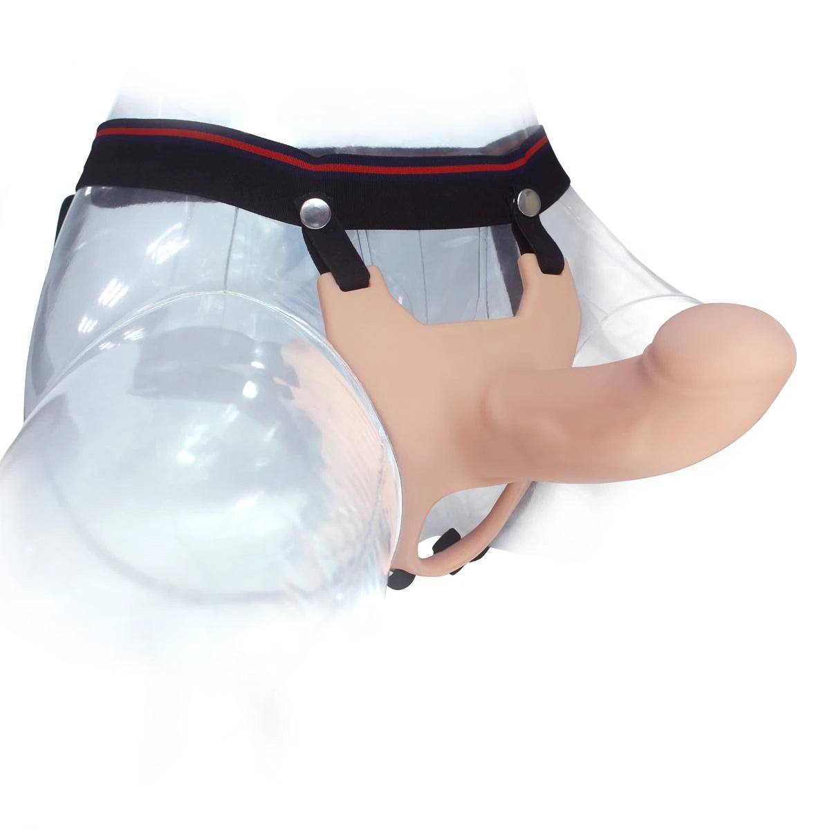 Hollow Strap-On Silicone Curved Dong İçi Boş Kemerli Penis 15 cm