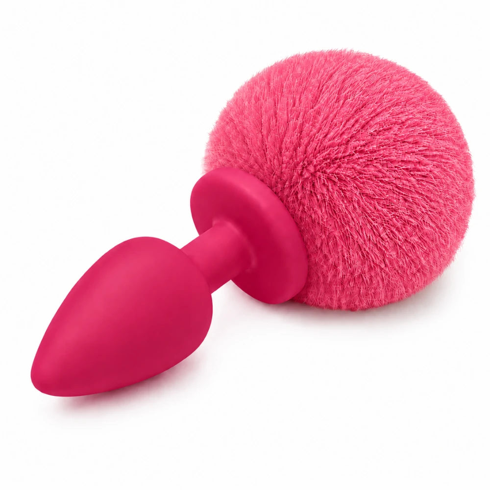 Frowzer Anal Fantasy Yumuşak Silikon Rose Ponpon Peluş Anal Plug-Pink