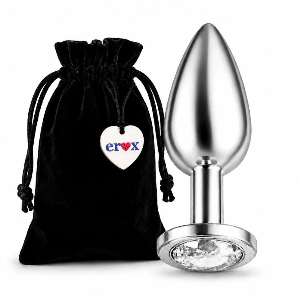 Frowzer Anal Fantasy Luxury Diamond White Taşlı Çelik Metal Anal Plug – Small