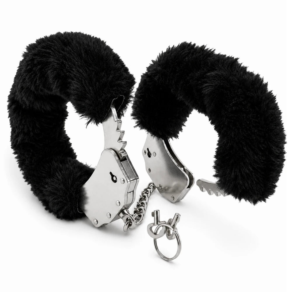 Frowzer Fetish Fantasy Series Metalic Hand Cuffs Peluşlu Metal Kelepçe-Siyah