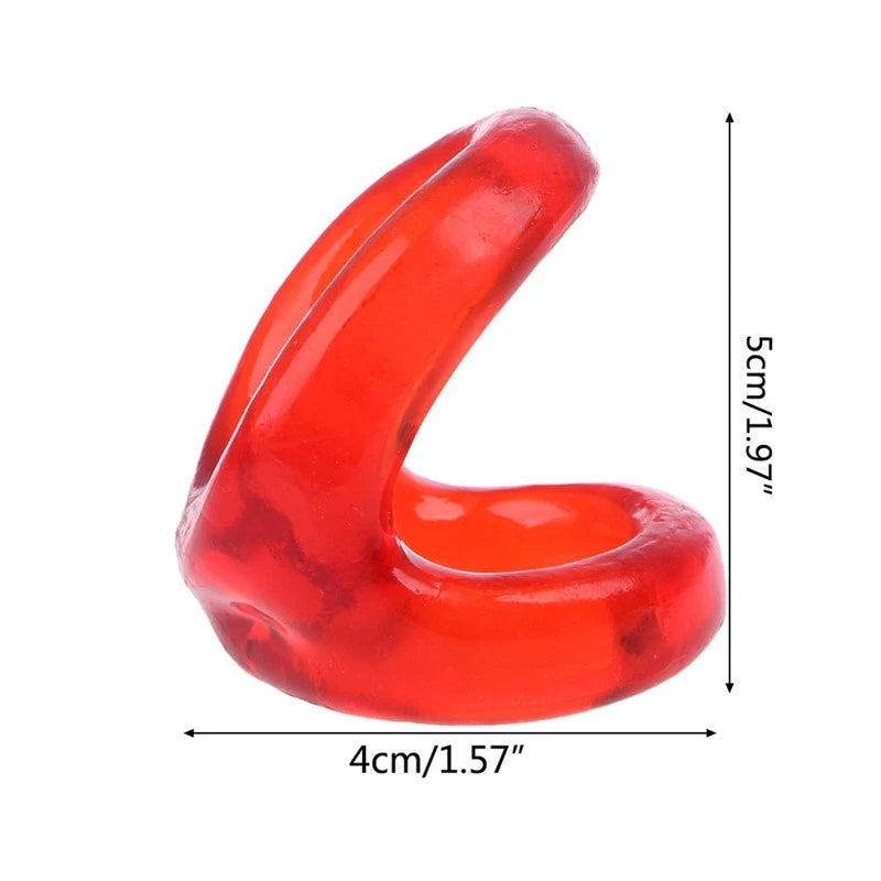 Frowzer Latex Testis Destekli Penis Halkası Kırmızı