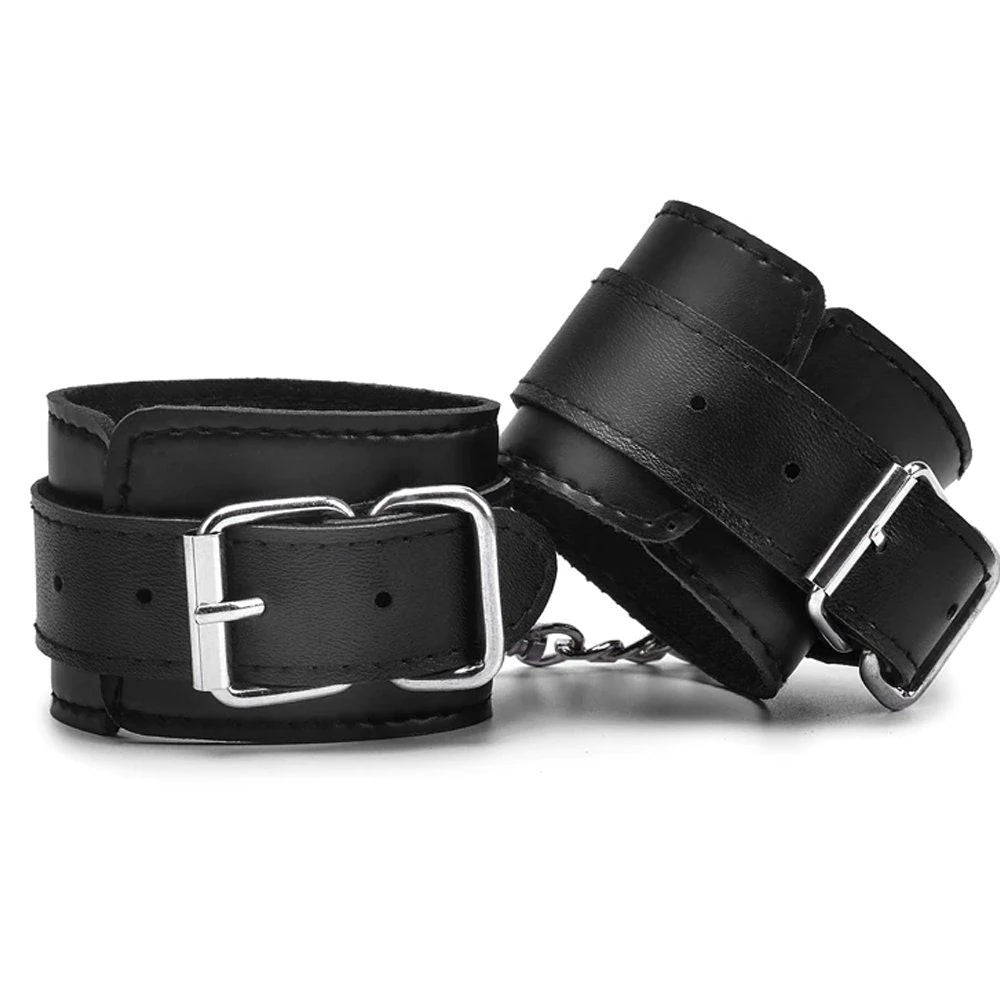 Frowzer Fetish Fantasy Series Cuffs 4 Pcs. Deri Fetiş Pozisyon Kelepçe Seti-Siyah