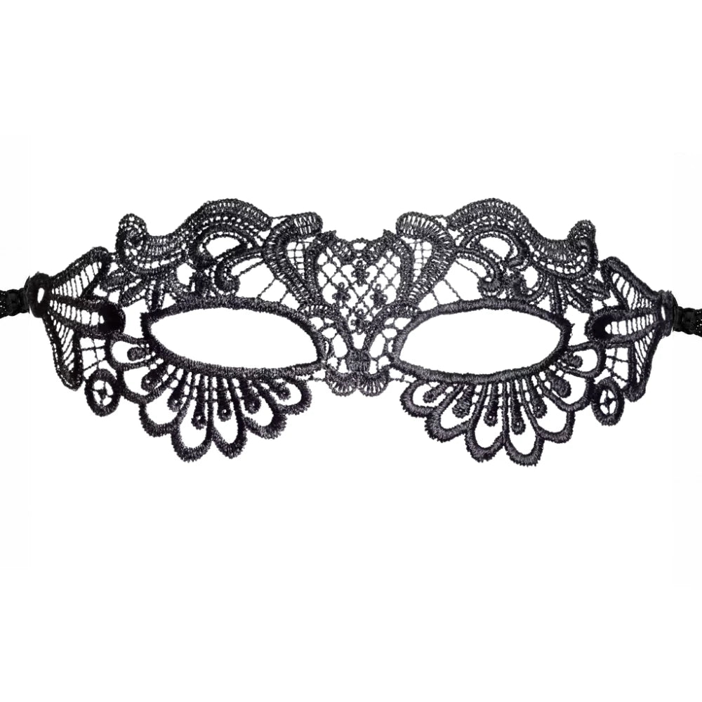 Cottelli Accessoires Sofia Nakışlı Dantel Göz Maskesi - Siyah