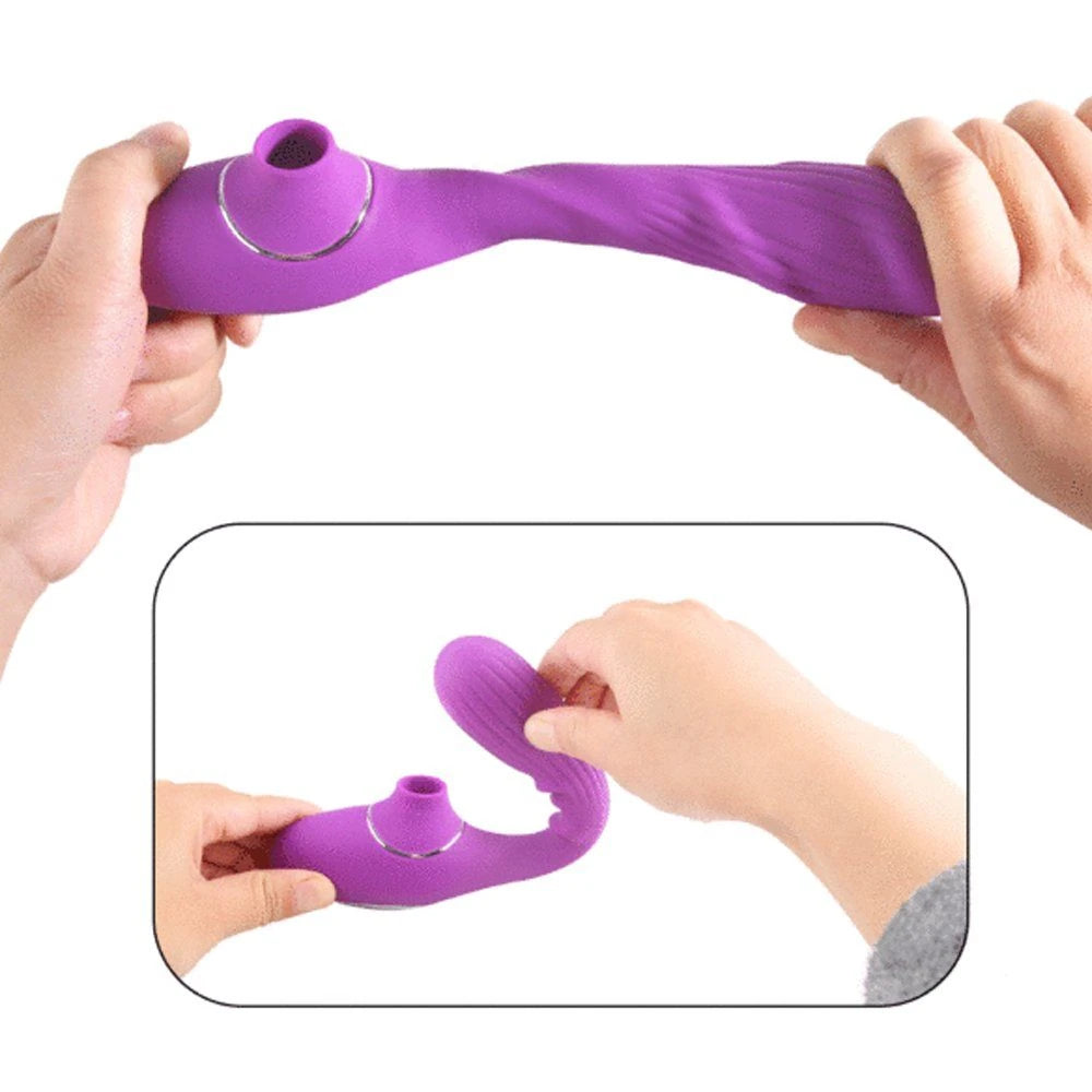 Frowzer Sucking İn Vibration Çift Yönlü Emiş Güçlü Partner Vibratör Mor