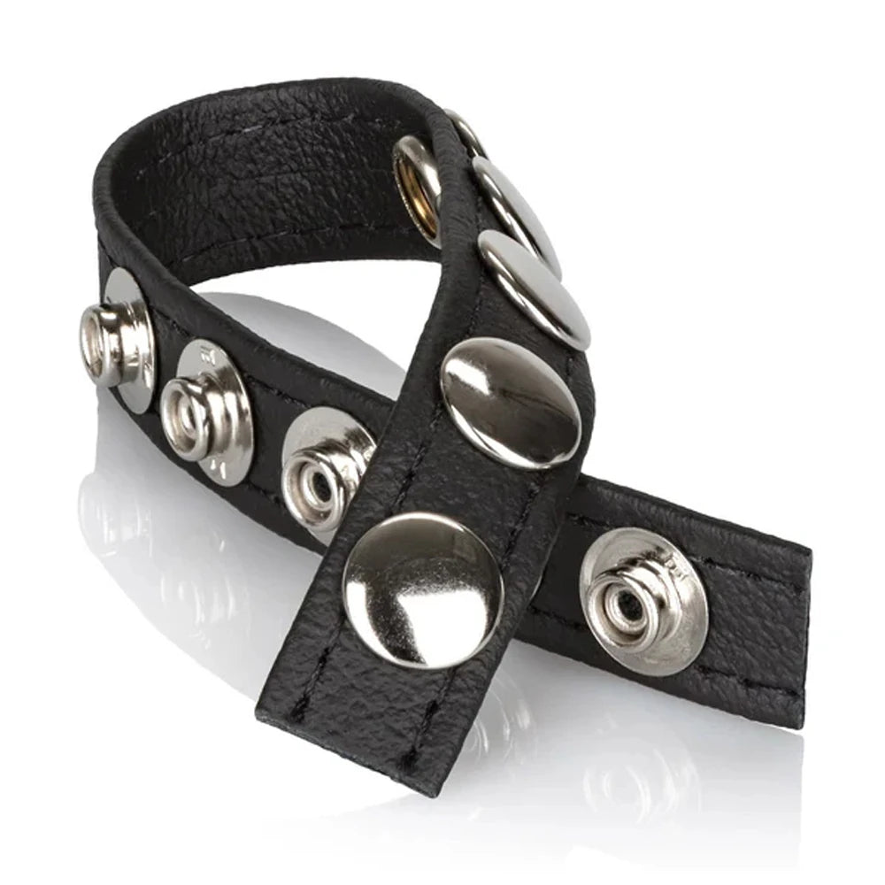 Calexotics Leather Multi-Snap Ring Deri Penis Halkası
