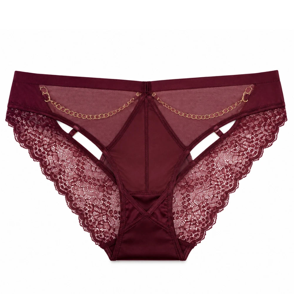 Frowzer Fantasy Wear Luxury Lingerie Gold Zincir Detaylı Seksi Külot-Kırmızı