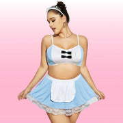 Frowzer She Fantasy Wear Costum Hizmetçi Kostümü-Mavi