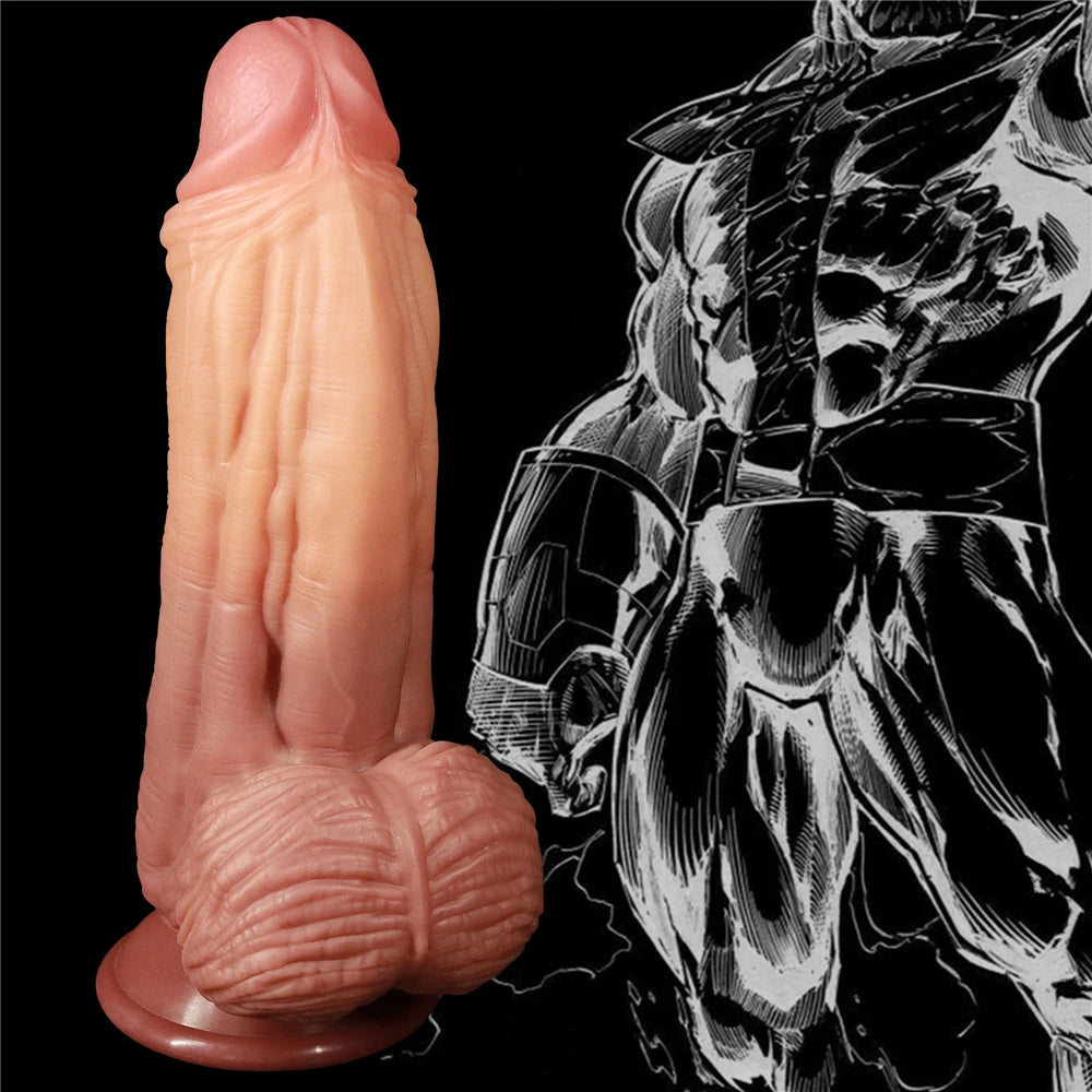 Lovetoy Dual Layered Platinum Silicone 24.5 Cm Monster Realistik Dildo