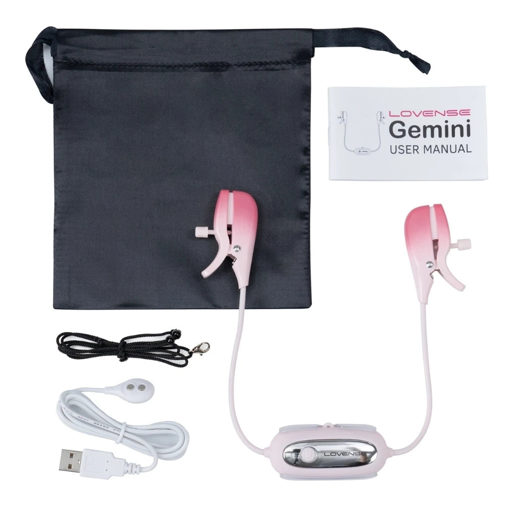 Lovense Gemini Telefon Kontrollü Titreşimli Göğüs Ucu Vibratör