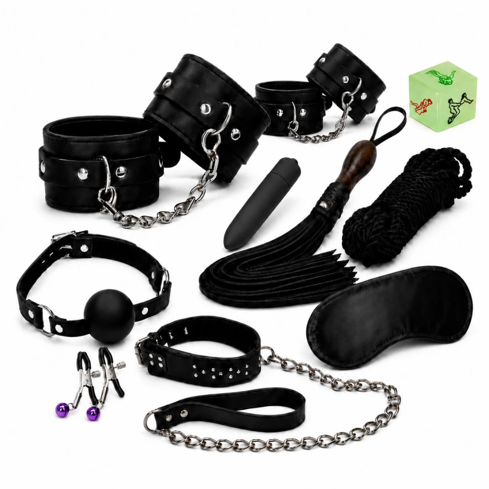 Frowzer Fetish Love Game Series 10'lu Fetiş Pozisyon Seti-Siyah