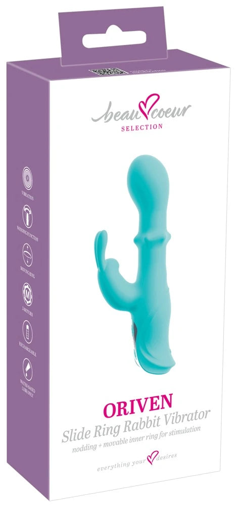 Beau Coeur Oriven Salınımlı ve Boncuk Halkalı Şarjlı Rabbit Vibratör