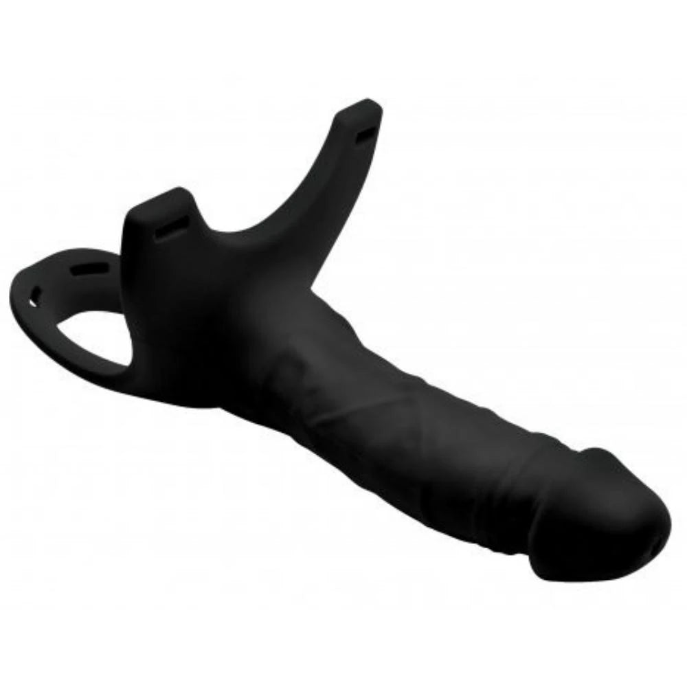 Size Matters Hollow Strap-On Black İçi Boş Kemerli Penis 25 Cm