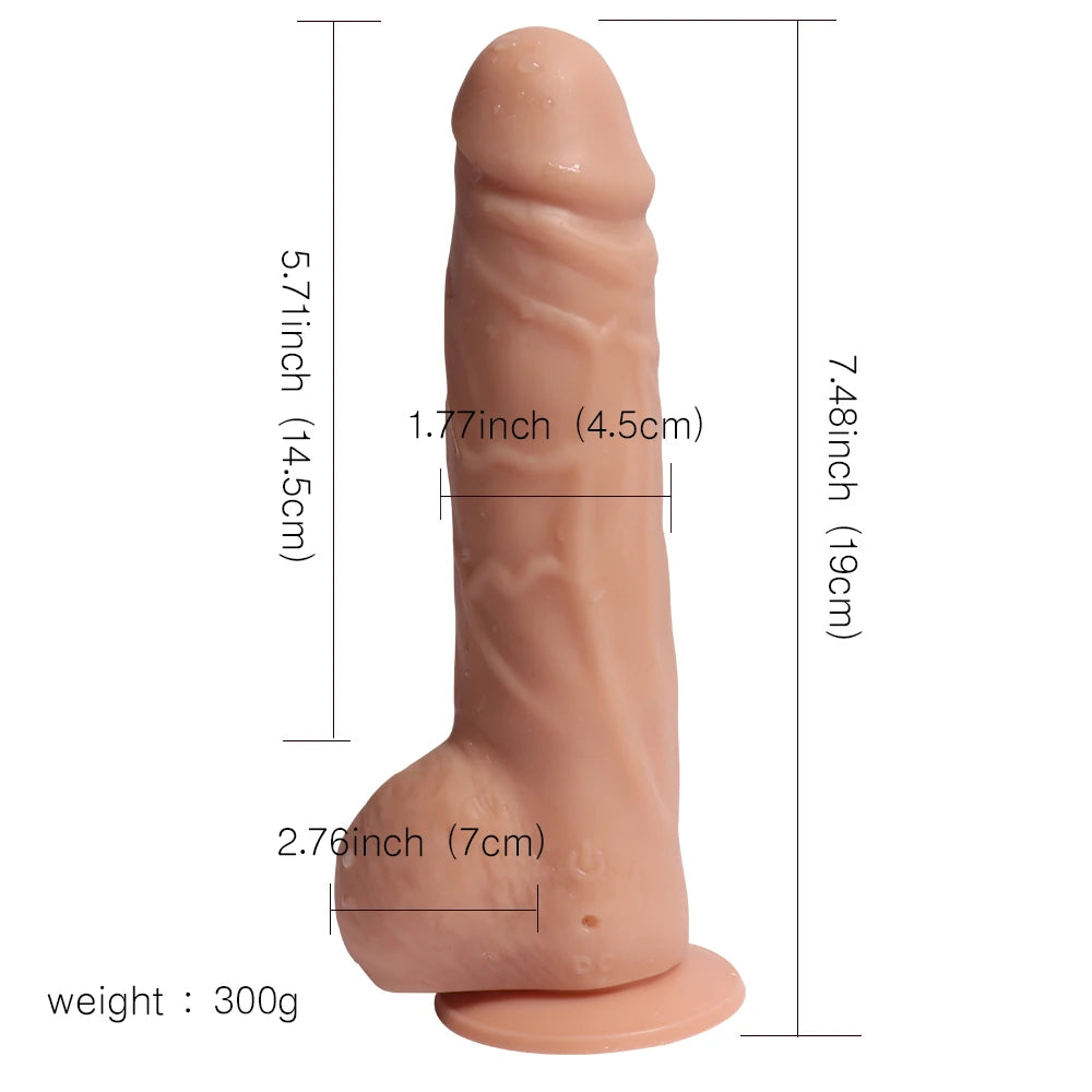 Shequ Big Detective 19 Cm Dönebilen Realistik Penis
