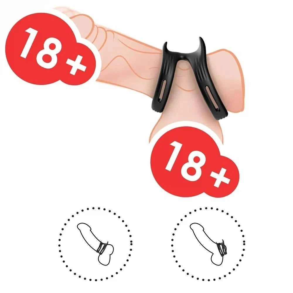 Frowzer Slit Çift Halkalı Esnek Silikon Penis Halkası