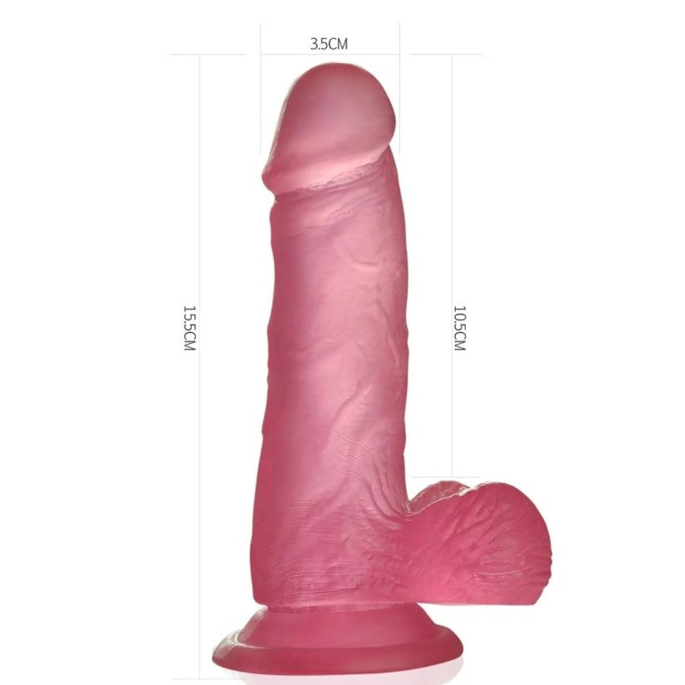 Lovetoy Jelly Studs Pink Small 15 cm Kemerli Jel Dildo LV3102