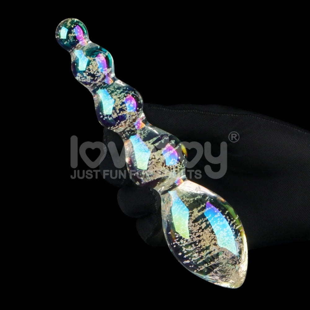 Lovetoy Glow Twilight Gleam Glass Dildo-Tantalizing Orbs Cam Dildo LV610002