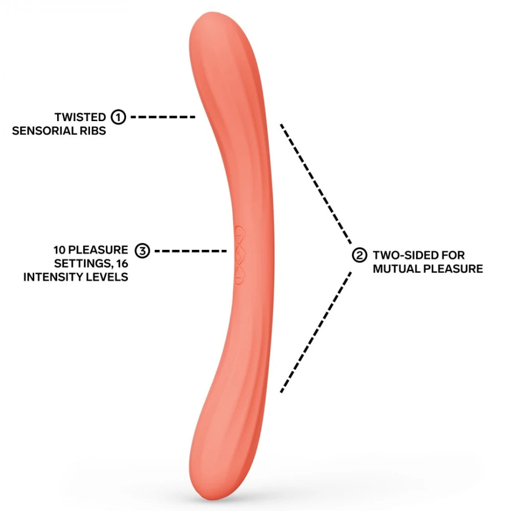 Lelo Boomerang Telefon Kontrollü Çift Uçlu Vibratör-Coral