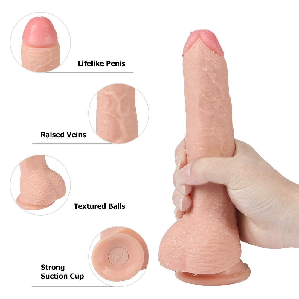 Shequ Dildo Series Harding 20 Mod Titreşimli Realistik Vibratör