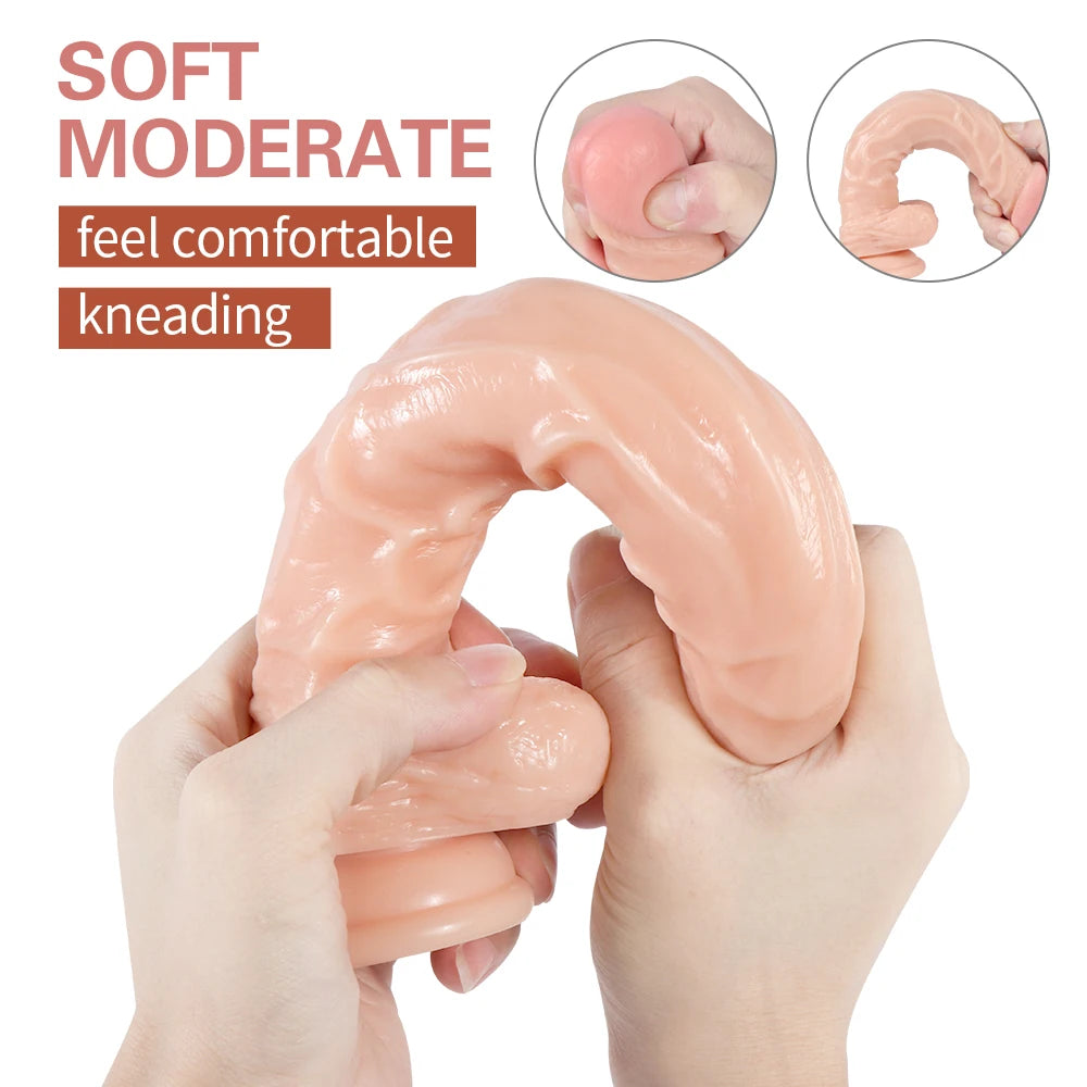Xise Dildo Series Knight Flexible Belden Bağlamalı Realistik Penis XS-WBC10002-Flesh