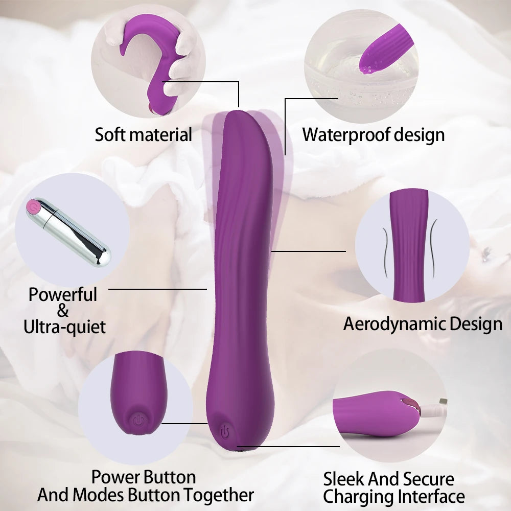 Frowzer Licking Vibration Purple 10 Mod Darbeli Dil Vibratör