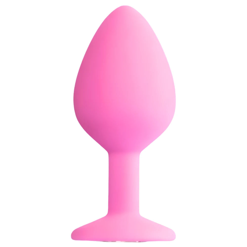 Frowzer The Anal Fantasy Kristal Taşlı Pembe Silikon Anal Plug - Small