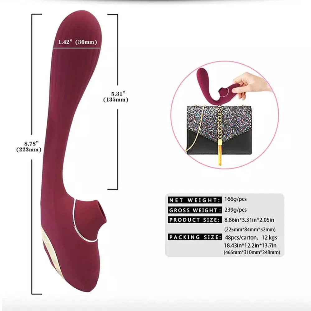 Frowzer Sucking İn Vibration Çift Yönlü Emiş Güçlü Partner Vibratör