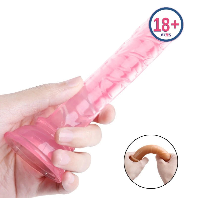 Frowzer Jelly Strap-On 14.5 cm Belden Bağlamalı Realistik Penis-Pink