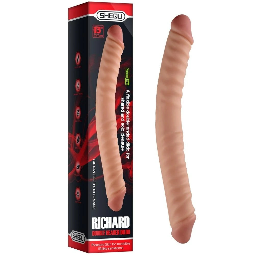 Xise Dildo Series Richard 34 Cm Çift Taraflı Realistik Penis