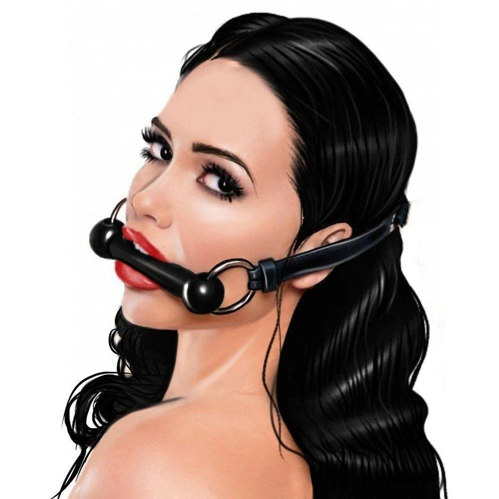 Frowzer Fetish Fantasy Horse Bit Gag Ağız Strapon-Black