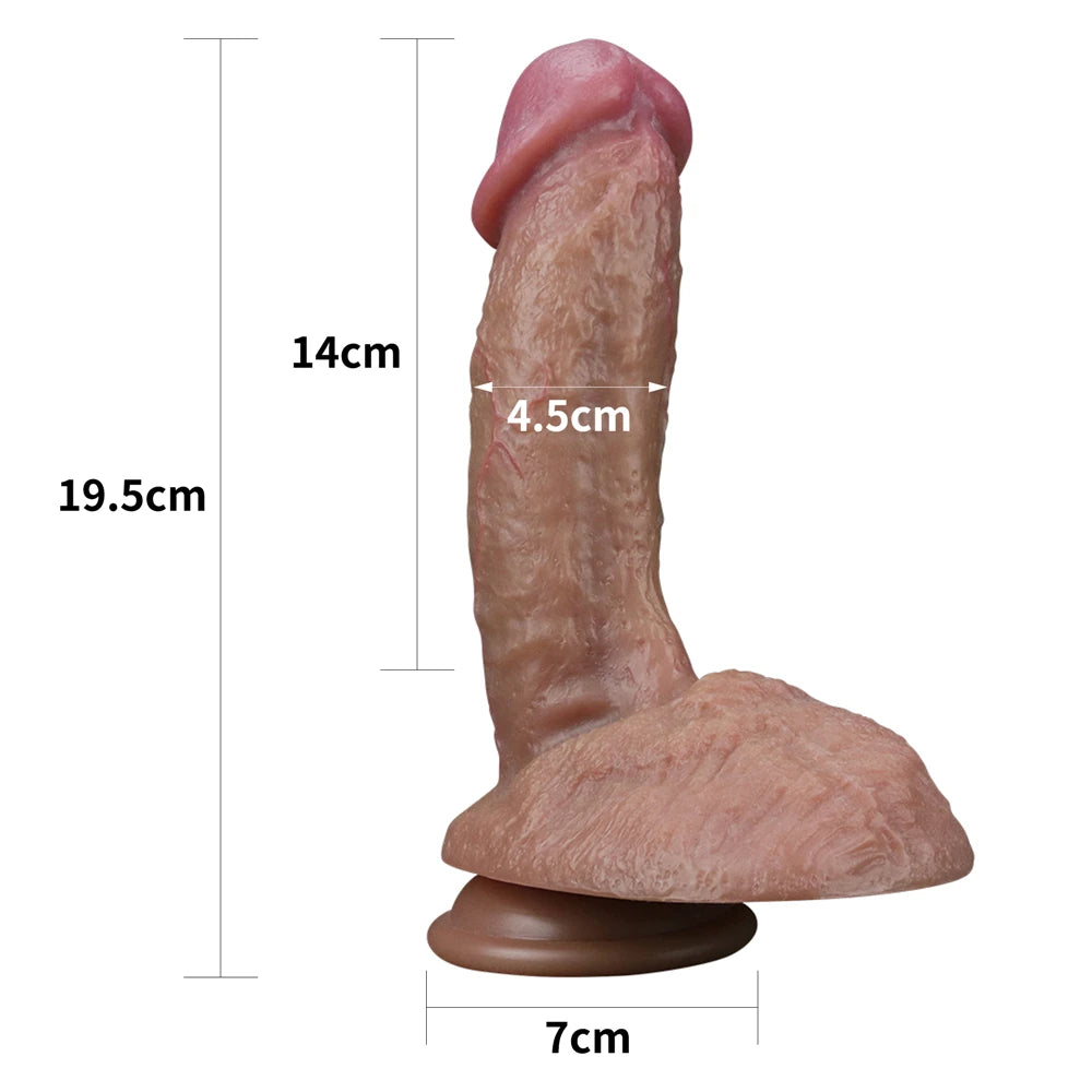 Lovetoy Dual Layered Silicone Cock 19.5 cm Realistik Penis LV411051