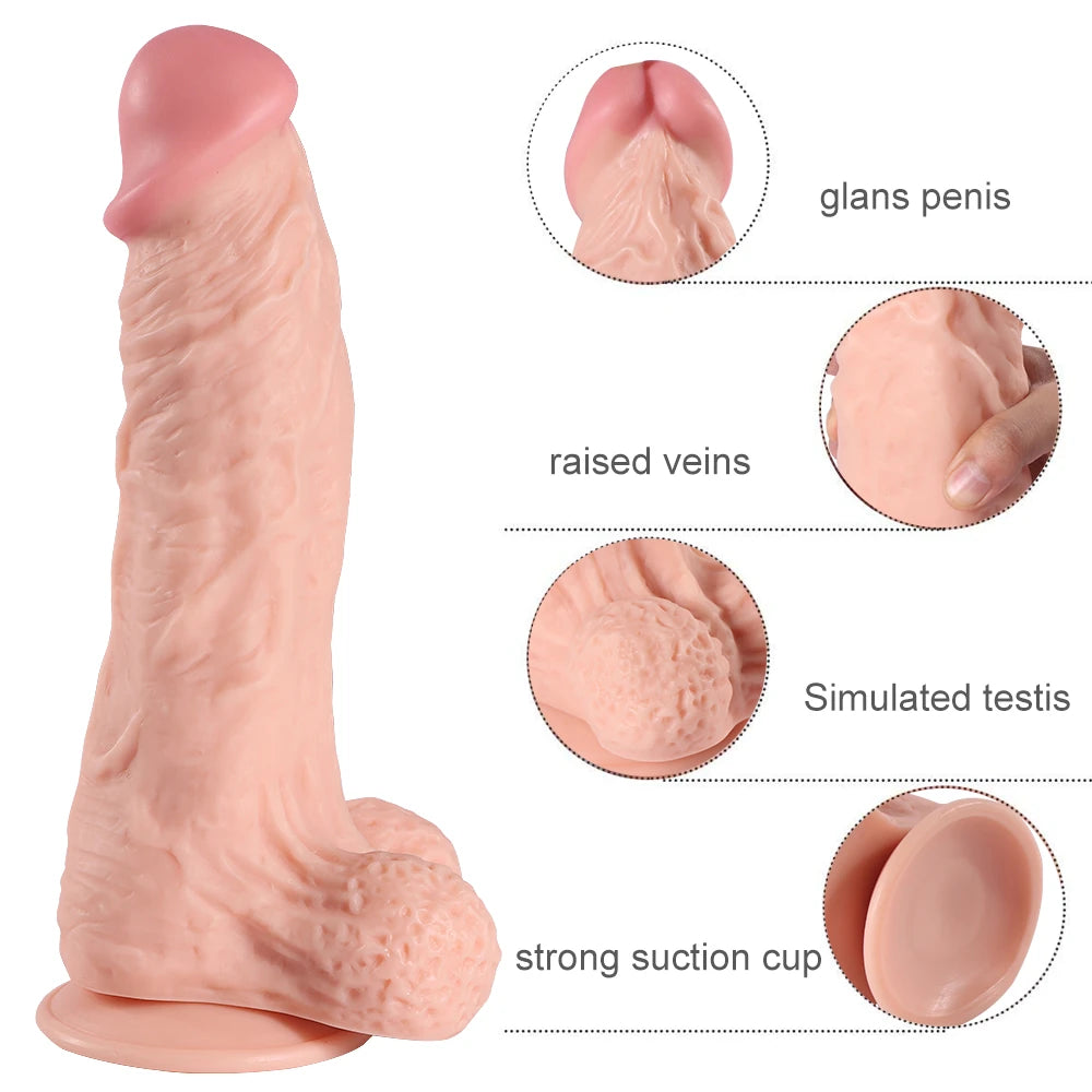 Xise Dildo Series Leilong 32.5 cm Realistik Büyük Penis XS-WBC10047-L