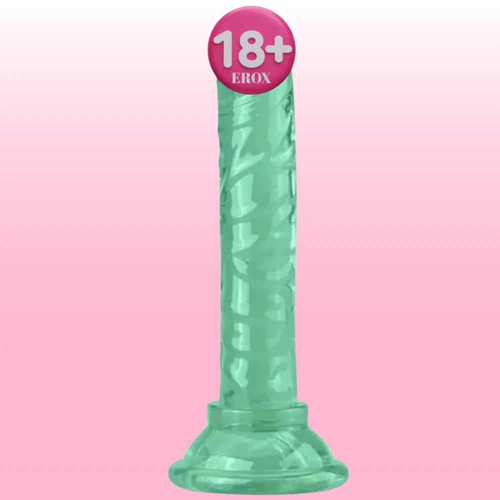 Frowzer Jelly Silicone 14.5 cm Anal ve Vajinal Realistik Penis-Green