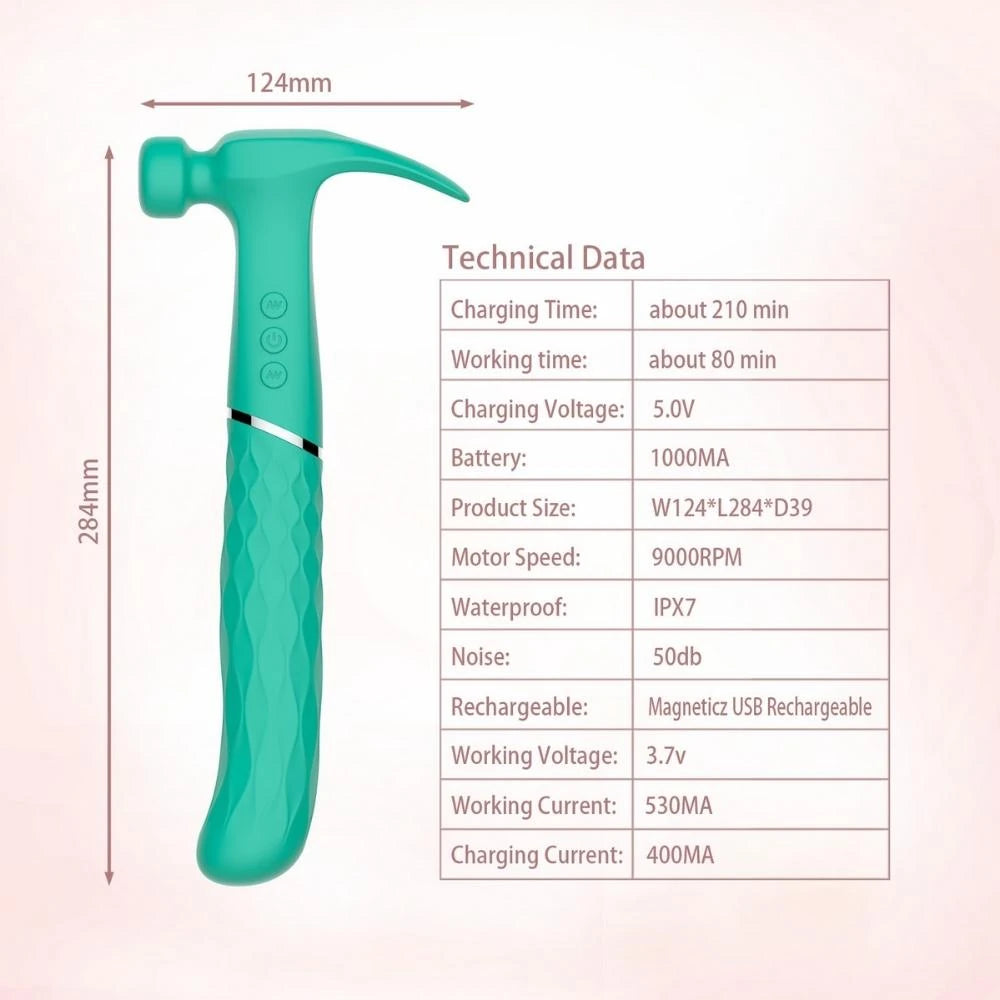 Frowzer Hammer Love Green Ultra Güçlü Çekiç Vibratör