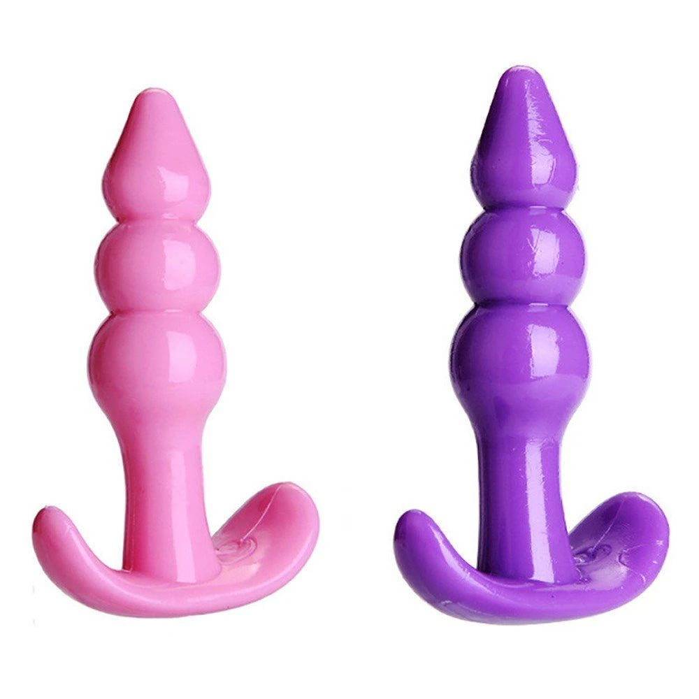 Frowzer Anal Fantasy Ribbled Silicone Jelly Butt Plug Anal Alıştırıcı-Purple