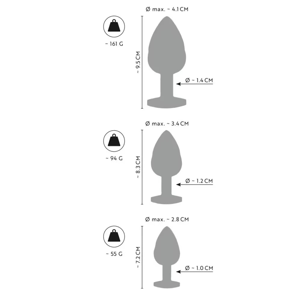 Anos Metal Butt Plug Anal Alıştırıcı Metal Plug Set