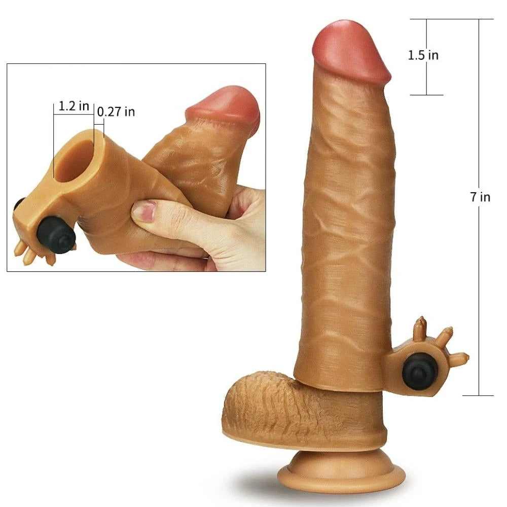 Lovetoy Nature Extender Klitoris Uyarıcı Et Doku Melez Penis Kılıfı