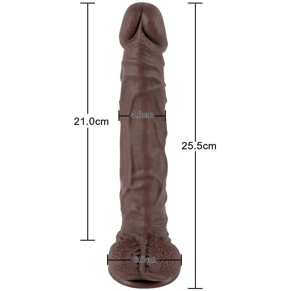 Xise Dildo Series Knight Flexible Realistik Penis XS-WBC10002-Brown