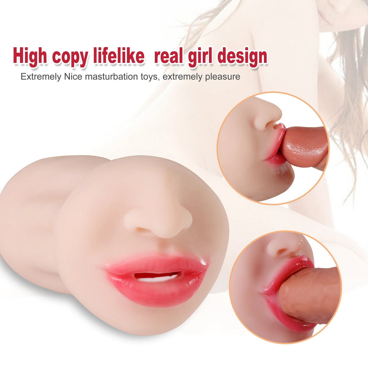Xise Oral ve Vajinal Çift Taraflı Realistik Masturbator