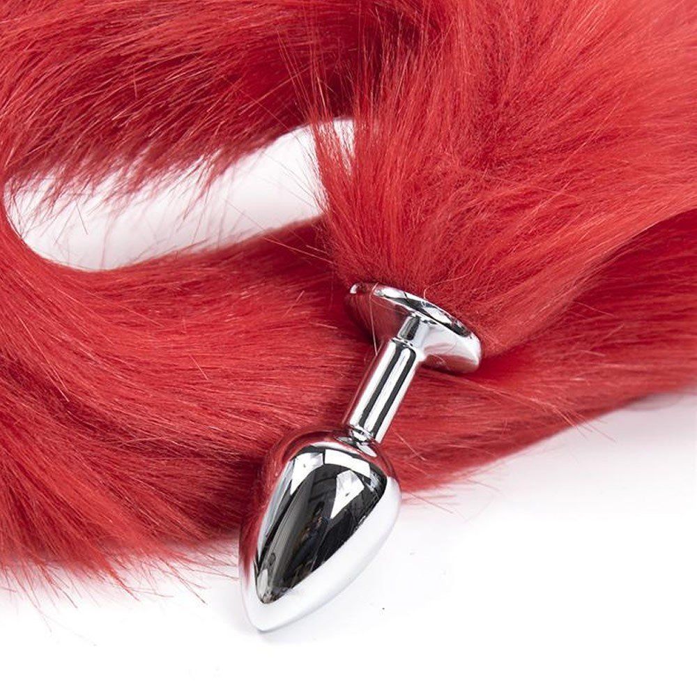 Frowzer Love Kırmızı Tilki Kuyruklu Metal Anal Plug